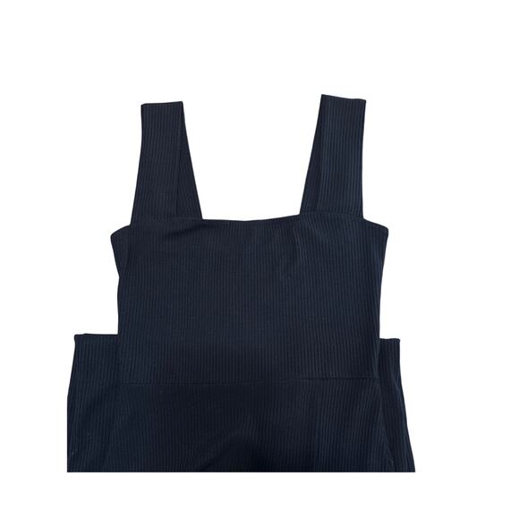 Reformation Cassi Black Square Neck Ribbed Knit Midi Size S - Picture 8 of 15